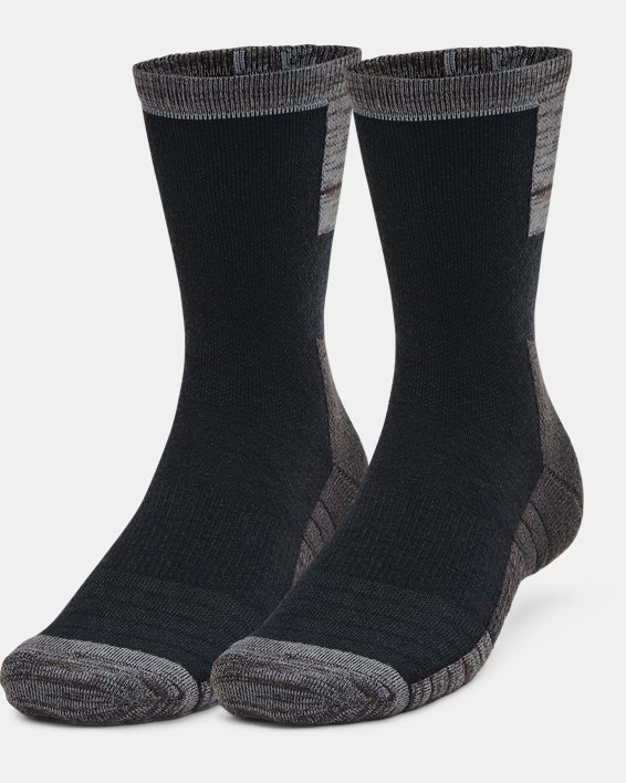 Unisex UA Cold Weather Crew Socks 2-Pack, Black, pdpMainDesktop image number 0